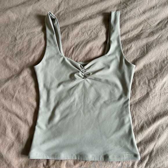 Abercrombie & Fitch Tops - Abercrombie & Fitch Green Ribbed Sleeveless Fitted Tank Top